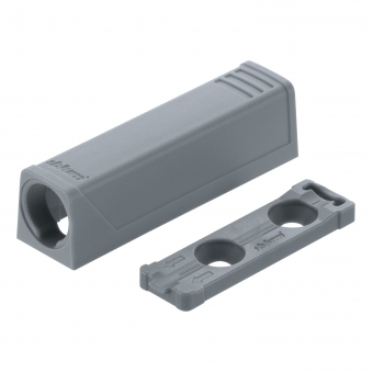 TIP-ON 956.1201 Adapterplatte gerade 20/17 mm, grau Adapterpl. Tip On Tür kurz - R736
