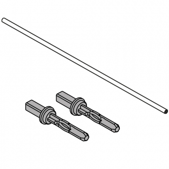 TIP-ON BLUMOTION Synchro-Set, L 559 mm T60.1125W Rundwelle + Adapter 559 mm
