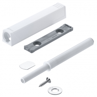 TIP-ON 956A1004 Set für Tür lang + Platte, weiß Tip On Tür lang 10x76 + Adapterpl. 20/32, SW