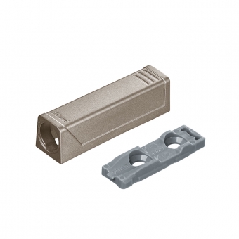 TIP-ON 956.1201 Adapterplatte gerade 20/17 mm, nickel Adapterpl. Tip On Tür kurz - NI-L