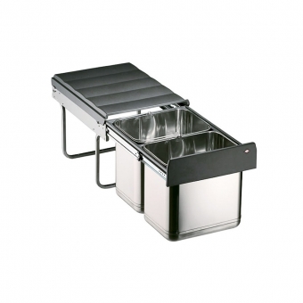 Edelstahl-Duo, Inhalt 32 L - KB 400 mm 