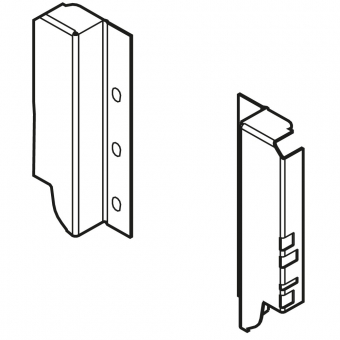 Z30B000SL Rückwandhalter B seidenweiss RW-Halter Holz - H 119 mm SW