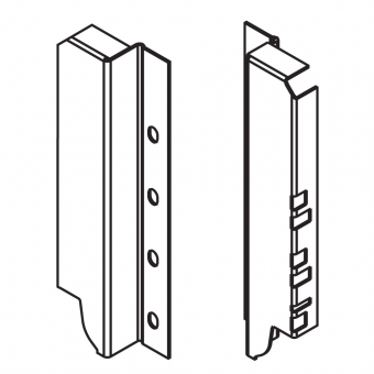 Z30C000S Rückwandhalter-Set C hellgrau RW-Halter Holz - H 151 mm R906