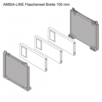 ZC7B0100S AMBIA-LINE Flaschenset B 100 mm seidenweiß matt Flasch.Set Ambia 100 mm - SW-M