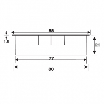 Kabeldurchlass ø 80mm - schwarz Kabelauslass 80 mm schwarz