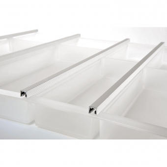 cuisio-Abschlusswand, 473 mm - in 3 Farben Abschlusswand in weiss-transluzent, T 473 mm