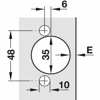 Red Jig Ergänzung für Topfbänder Ø 35 mm Bohrmass 48/6