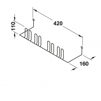 Schuhhalter für 2/3 Paar Schuhe Halter 420x160x10 mm - für 2 Paar Schuhe