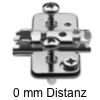 174H7100E Exzenter-Kreuzmontageplatte + Schraube Höhe 8,5 mm 174H7100E Distanz 0 mm