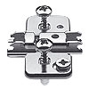 174H7 CLIP top Exzenter-Kreuzmontageplatte + Schraube