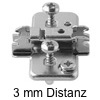 174H7130E Exzenter-Kreuzmontageplatte + Schraube Höhe 11,5 mm 174H7130E Distanz 3 mm