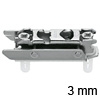 177H3130E CLIP gerade Exzenter-Montageplatte, 3 mm MPL EXPANDO, 3 mm Distanz - H 11,5 mm