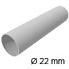 22 mm Rohr aus Edelstahl