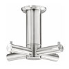 Edelstahl-Drehgarderobe mit 4 Haken - H 100 x T 136 mm