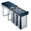 Edelstahl-Trio, Inhalt 30 L - KB 300 mm