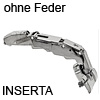 CLIP top 155° Scharnier, Eckanschlag - ohne Feder 70T7590.TL gerade, Inserta / TIP-ON geeignet