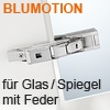 Spiegel Glas Scharnier mit Zuhaltung + Dämpfung 71B4500C Cristallo Scharnier, gedämpft - NI