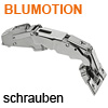 CLIP top Blumotion 155° Scharnier, Mittelanschlag - gedämpft 71B7650 gekröpft, Schraube / gedämpft
