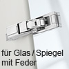 Blum CRISTALLO Scharnier 110°, mit Feder/Zuhaltung ohne Dämpfung 71T4500C Cristallo Scharnier, mit Feder - NI