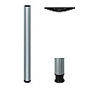 Tischbein, Edelstahl - gerade Form - Durchmesser 60 mm - H 710 mm