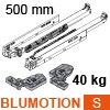 760H5000S Blum Movento Vollauszug Blumotion S, 40 kg - NL 500 mm
