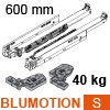 760H6000S Blum Movento Vollauszug Blumotion S, 40 kg - NL 600 mm