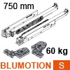 766H7500S Blum Movento Vollauszug Blumotion S, 60 kg - NL 750 mm