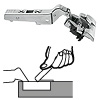 +30° II CLIP top Winkelscharnier mit INSERTA 79B9596 30° Scharnier aufschlagend Inserta