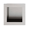 Muschelgriff Edelstahl matt quadratisch offen Muschelgriff quadr. Edelst. offen