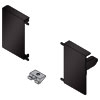 ZIF.80M0 Fronthalterset schwarz für Innenschubkasten M ZIF.80M0 Frontbefestigung Set schwarz