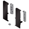 ZIF.81D0.01 Fronthalterset schwarz für intivo Innenauszug D ZIF.81D0.01 Frontbefestigung Set schwarz