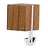 Kleiderhaken Holz Nussbaum geölt / Edelst. verchromt poliert Ancora Buche Nussb. geölt - 63x100 mm