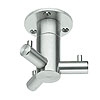 Deckenhaken drehbar, Edelstahl - für 3 Kleiderbügel - ø 60 x H 75 mm
