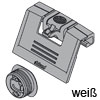 ZIF.80M7 Griff und Mitnehmer weiß Kunstst. Griff + Mitn. für Innenschub, SW