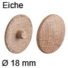 Abdeckkappe aus Echtholz, für Verbindungsgehäuse Minifix Eiche - ø 18 mm, Minifix 15