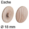 Abdeckkappe aus Echtholz, für Verbindungsgehäuse Minifix Esche - ø 18 mm, Minifix 15