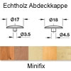 Abdeckkappe aus Echtholz, für Verbindungsgehäuse Minifix
