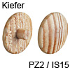 Abdeckkappe aus Echtholz, für Spanplattenschrauben mit Kreuzschlitz o. Innenstern Kiefer - PZ2 oder IS15/20