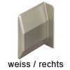 Abdeckkappe weiß für Unterschrankaufhänger Kappe rechts weiß Camar 807