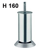 Alu-Möbelfüße mit Gewindestift H 160 mm - höhenverstellbar Alufuß matt hvstb. 160+20