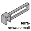 ZC7U10F0 AMBIA-LINE Längsteiler für Querreling LBX pure, terraschwarz Ambia Teiler Querrel. L 84 mm, TS-M