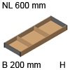 AMBIA-LINE Rahmen Holz für LBX ab NL 600 mm, B 200 mm