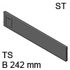 ZC7Q0U0SS AMBIA-LINE Querteiler Stahldesign terraschwarz Ambia Quert. LBX, TS - L 234,6 x H 50 mm