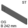 ZC7Q0U0SS AMBIA-LINE Querteiler Stahldesign oriongrau Ambia Quert. LBX, OG - L 234,6 x H 50 mm