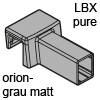 ZC7U10E0 AMBIA-LINE Querrelinghalter LBX pure, oriongrau Ambia Aufnahme f. Stahlzarge / Querrel. H 23.5 mm, OG-M