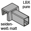 ZC7U10E0 AMBIA-LINE Querrelinghalter LBX pure, seidenweiß Ambia Aufnahme f. Stahlzarge / Querrel. H 23.5 mm, SW-M