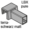 ZC7U10E0 AMBIA-LINE Querrelinghalter LBX pure, terraschwarz Ambia Aufnahme f. Stahlzarge / Querrel. H 23.5 mm, TS-M