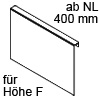 AMBIA-LINE Anbindung an Holzrückwand LBX Höhe F, B 218 mm
