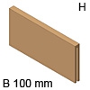 AMBIA-LINE Querteiler Holzdesign für LBX Schubkasten 100 mm