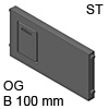 ZC7Q010SS AMBIA-LINE Querteiler Stahldesign oriongrau Ambia Quert. LBX, OG - L 92,6 x H 50 mm